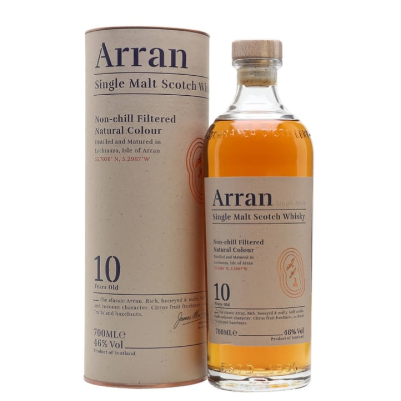Distillery 10 Year Old – Arran 10 Year Old Island Single Malt Scotch Whisky (Island) | N/A% ABV, 700ml – Buy Now