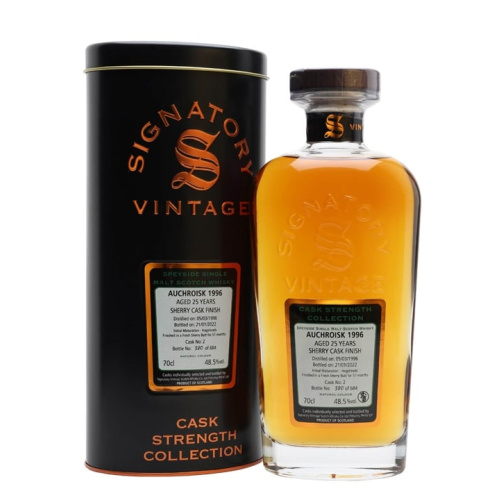 Auchroisk 1996 / 25 Year Old / Sherry Cask / Signatory Speyside Single Malt Scotch Whisky
