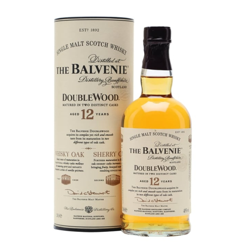 Distillery 12 Year Old – Balvenie 12 Year Old / Double Wood / Small Bottle Speyside Whisky (Speyside) | N/A% ABV, 700ml – Buy Now