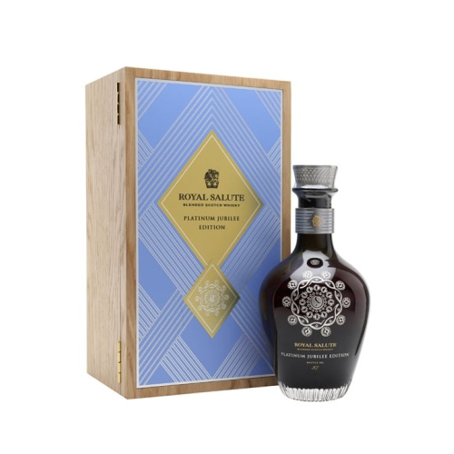 Distillery NAS Year Old – Royal Salute Platinum Jubilee / Teck Corsage Brooch (Blue) Blended Whisky (Scotland) | N/A% ABV, 700ml – Buy Now