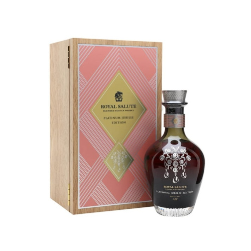 Distillery NAS Year Old – Royal Salute Platinum Jubilee / Pearl & Diamond Brooch (Pink) Blended Whisky (Scotland) | N/A% ABV, 700ml – Buy Now