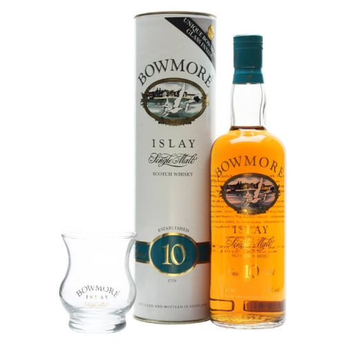 Distillery 10 Year Old – Bowmore 10 Year Old + Glass / Bot.1980s Islay Whisky (Islay) | N/A% ABV, 700ml – Buy Now