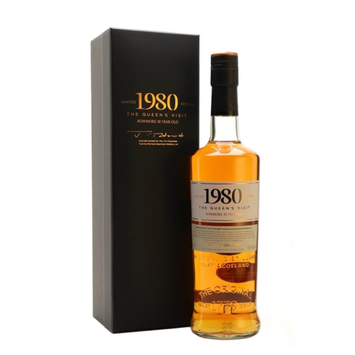 Distillery 30 Year Old – Bowmore 1980 / 30 Year Old / Queen's Visit to Distillery Islay Whisky (Islay) | N/A% ABV, 700ml – Buy Now