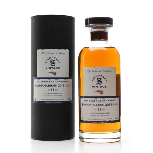 Distillery 11 Year Old – Bunnahabhain Staoisha 2013 / 11 Year Old / Sherry Cask / Signatory Islay Whisky (Islay) | N/A% ABV, 700ml – Buy Now
