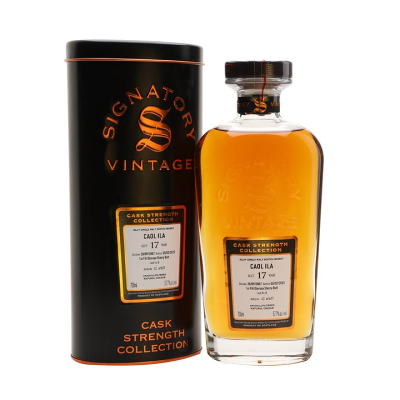 Caol Ila 2007 / 17 Year Old / Oloroso Cask 6 / Signatory Islay Single Malt Scotch Whisky