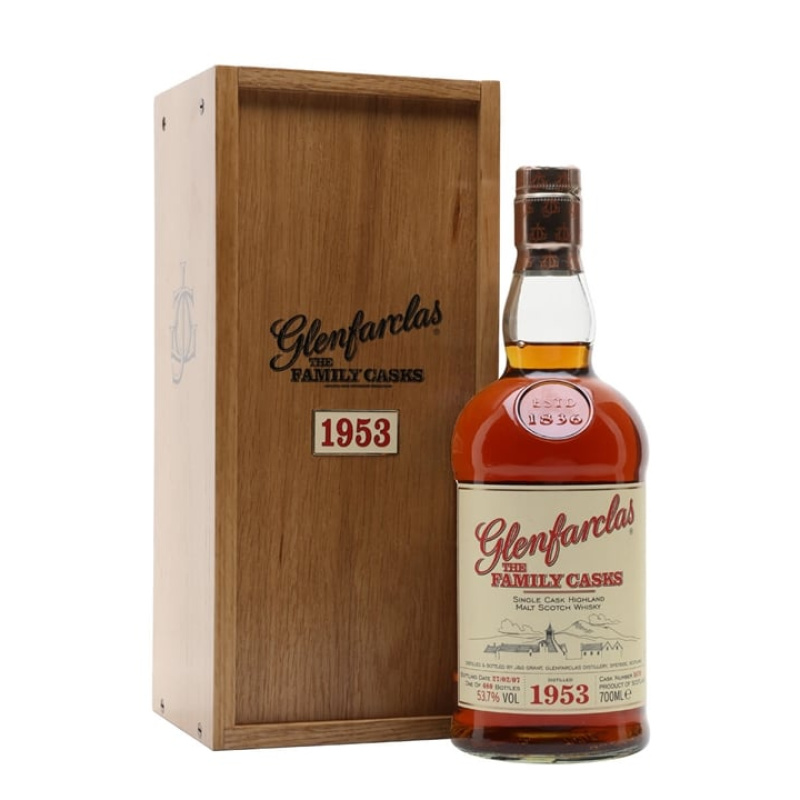 Distillery NAS Year Old – Glenfarclas 1953 / Sherry Cask / 1st Release / The Family Casks Speyside Whisky (Speyside) | N/A% ABV, 700ml – Buy Now