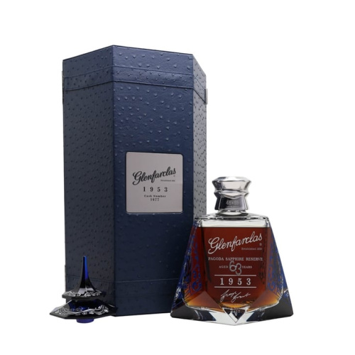 Distillery 63 Year Old – Glenfarclas 1953 / 63 Year Old / Pagoda Sapphire Reserve (Silver) / Magnum Speyside Whisky (Speyside) | N/A% ABV, 700ml – Buy Now