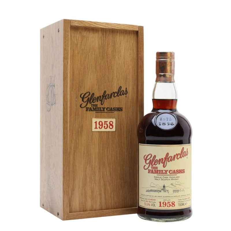 Distillery NAS Year Old – Glenfarclas 1958 / Sherry Cask #2245 / 1st Release / The Family Casks Speyside Whisky (Speyside) | N/A% ABV, 700ml – Buy Now