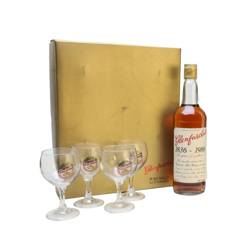 Distillery NAS Year Old – Glenfarclas 150th Anniversary & 4 Glasses Set Speyside Whisky (Speyside) | N/A% ABV, 700ml – Buy Now