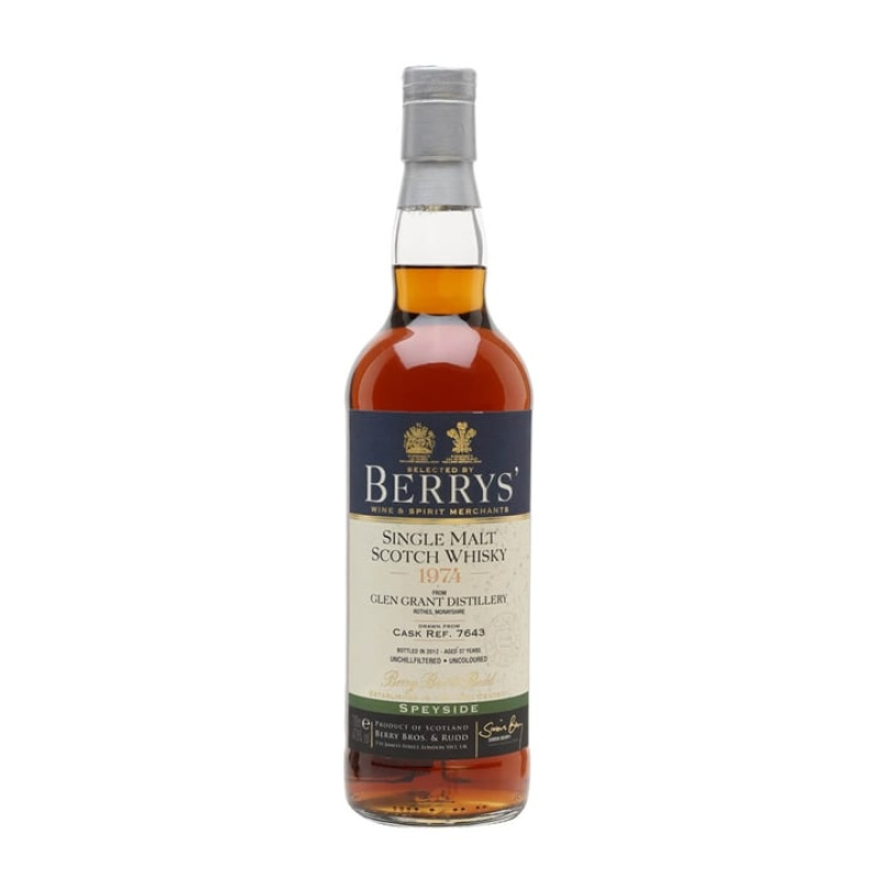 Distillery NAS Year Old – Glen Grant 1974 / Bot.2012 / Sherry Cask #7643 / Berry Bros & Rudd Speyside Whisky (Speyside) | N/A% ABV, 700ml – Buy Now
