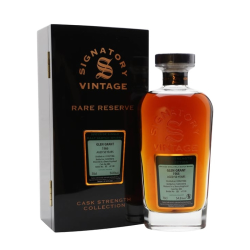 Distillery 50 Year Old – Glen Grant 1966 / 50 Year Old / Sherry Cask / Signatory Speyside Whisky (Speyside) | N/A% ABV, 700ml – Buy Now