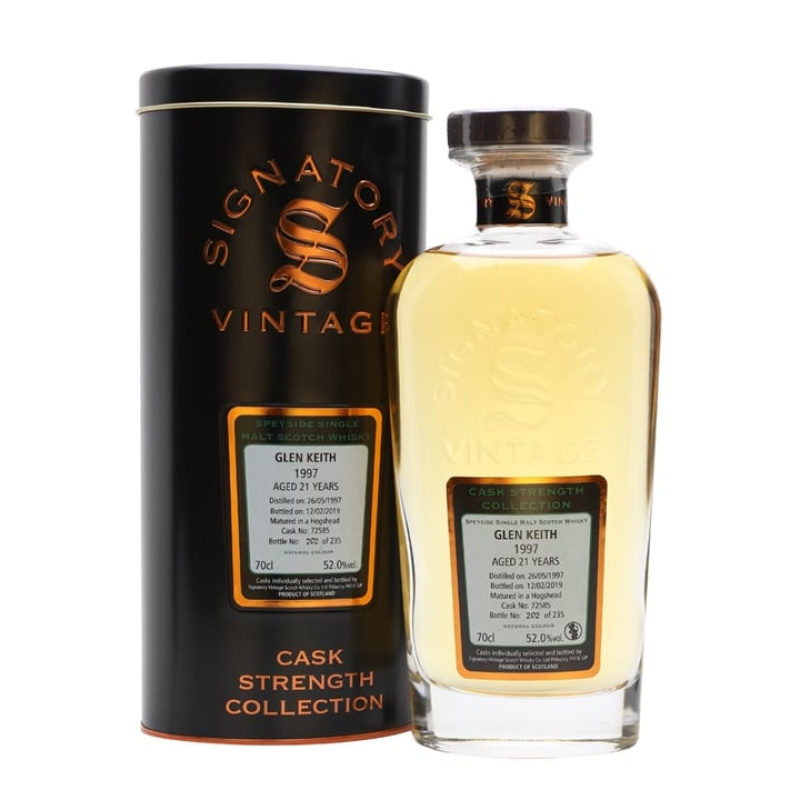 Distillery 21 Year Old – Glen Keith 1997 / 21 Year Old / Signatory Speyside Whisky (Speyside) | N/A% ABV, 700ml – Buy Now