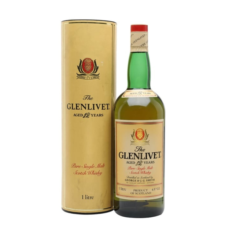 Distillery 12 Year Old – Glenlivet 12 Year Old / Bot.1980s / Litre Speyside Whisky (Speyside) | N/A% ABV, 700ml – Buy Now