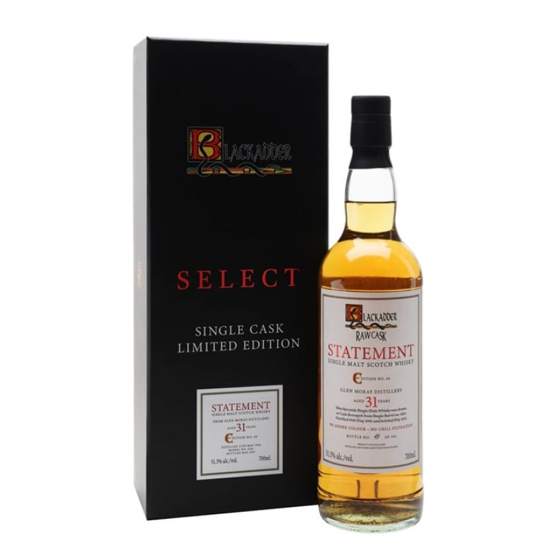 Glen Moray 1990 / 31 Year Old / Blackadder Speyside Single Malt Scotch Whisky