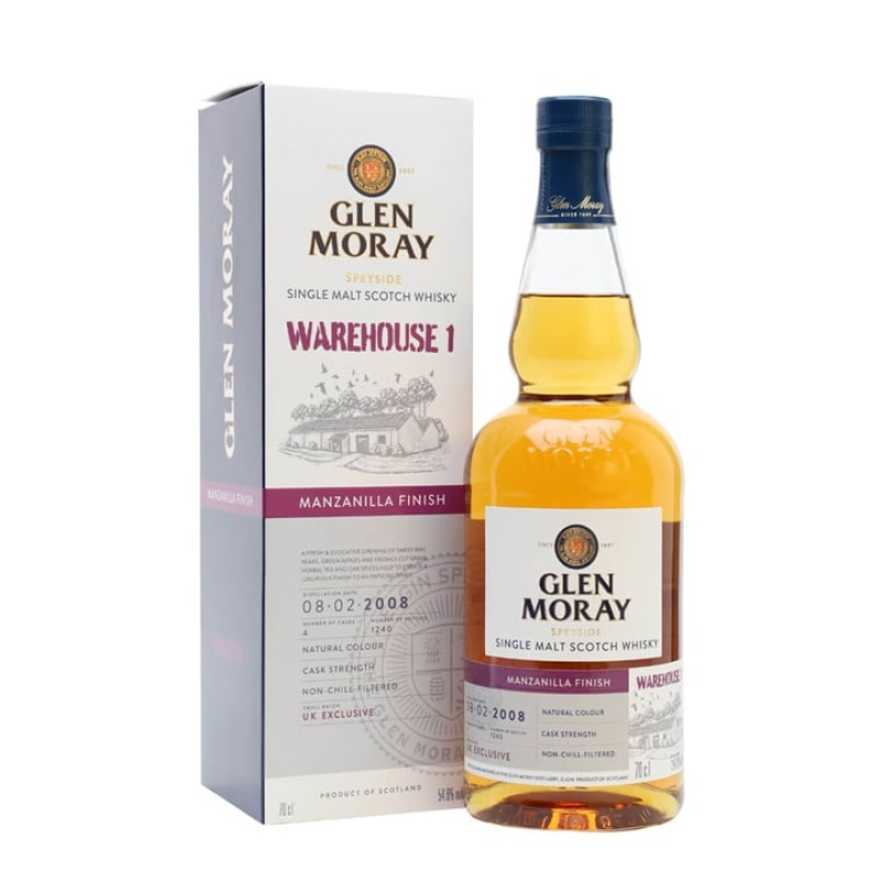Glen Moray 2008 / Manzanilla Finish / Warehouse 1 Release Speyside Single Malt Scotch Whisky