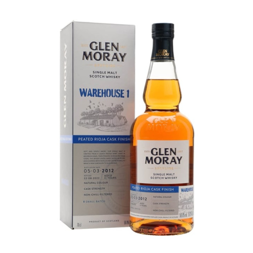 Glen Moray 2012 / Peated Rioja Finish / Warehouse 1 Release Speyside Single Malt Scotch Whisky