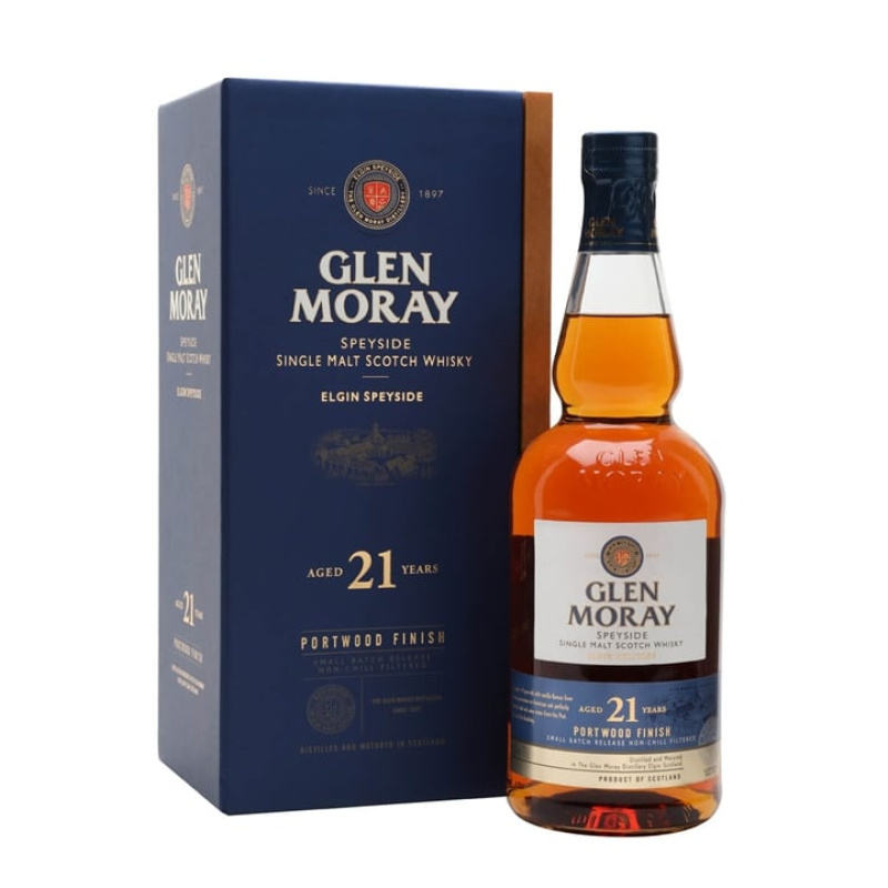 Distillery 21 Year Old – Glen Moray 21 Year Old / Port Wood Finish Speyside Whisky (Speyside) | N/A% ABV, 700ml – Buy Now