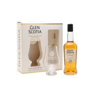 Glen Scotia Double Cask / Small Bottle / Glass Set Campbeltown Single Malt Scotch Whisky
