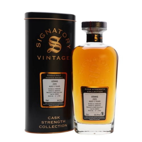 Distillery 17 Year Old – Ledaig 2005 / 17 Year Old / Signatory Island Single Malt Scotch Whisky (Island) | N/A% ABV, 700ml – Buy Now