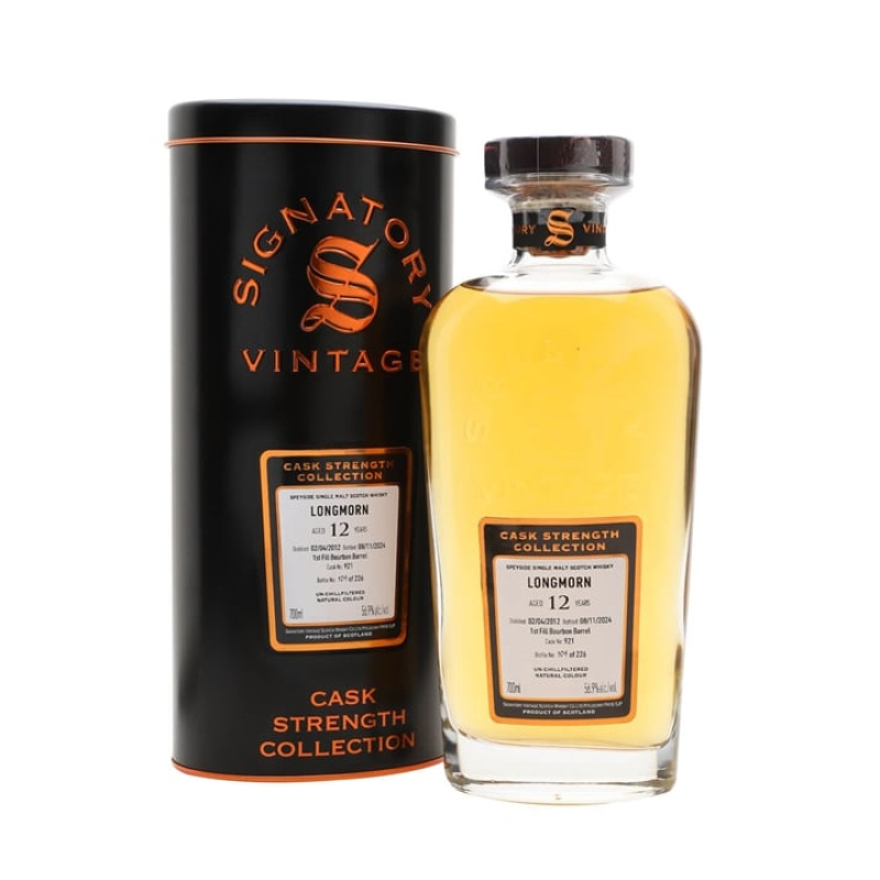 Distillery 12 Year Old – Longmorn 2012 / 12 Year Old / Bourbon Cask 921 / Signatory Speyside Whisky (Speyside) | N/A% ABV, 700ml – Buy Now