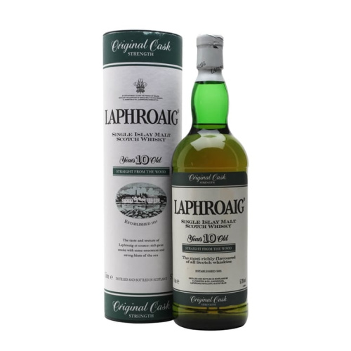 Distillery 10 Year Old – Laphroaig 10 Year Old / Cask Strength / Litre Islay Whisky (Islay) | N/A% ABV, 700ml – Buy Now