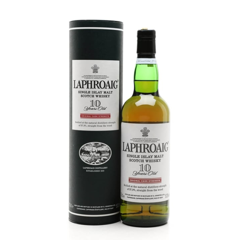 Distillery 10 Year Old – Laphroaig 10 Year Old / Cask Strength Islay Single Malt Scotch Whisky (Islay) | N/A% ABV, 700ml – Buy Now