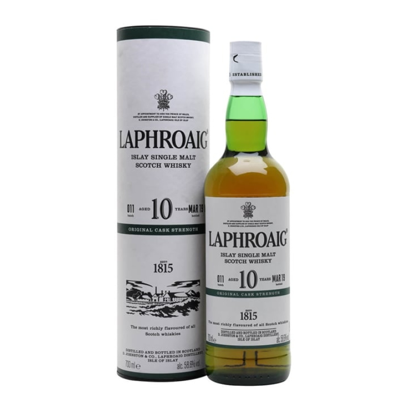 Distillery 10 Year Old – Laphroaig 10 Year Old / Cask Strength / Batch 011 / Bot.2019 Islay Whisky (Islay) | N/A% ABV, 700ml – Buy Now