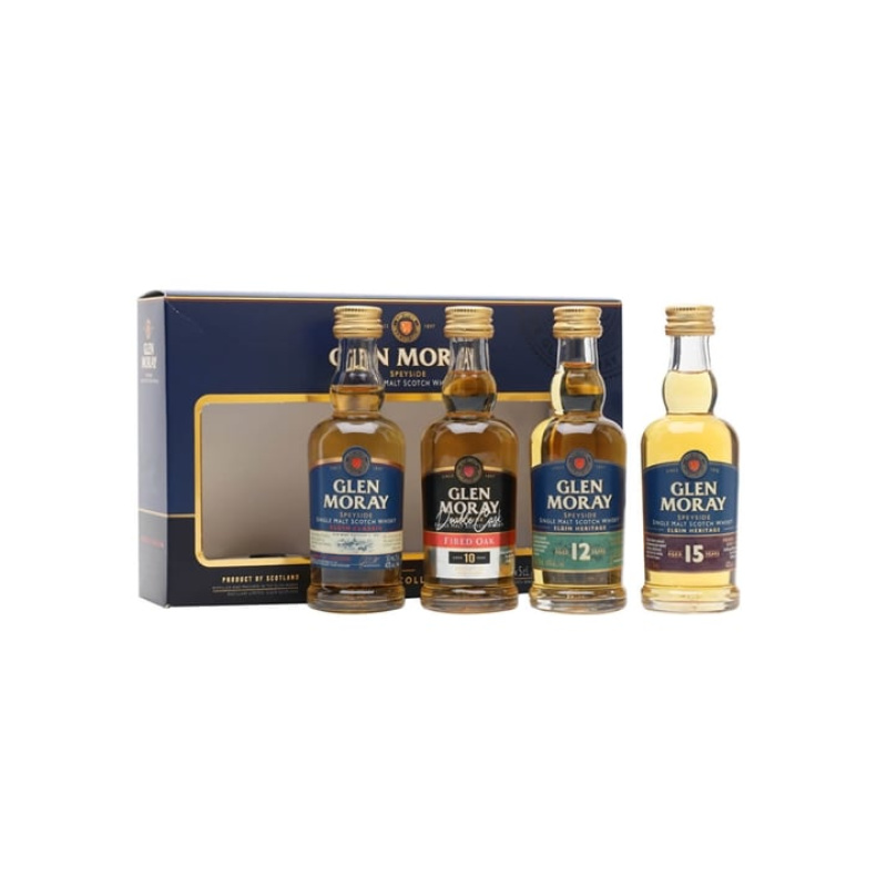 Distillery NAS Year Old – Glen Moray Heritage Range Miniature Gift Set / 4x5cl Speyside Whisky (Speyside) | N/A% ABV, 700ml – Buy Now