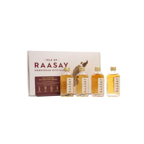 Distillery NAS Year Old – Isle of Raasay Oak Species Maturation Series Miniature Set / 4x5cl Island Whisky (Island) | N/A% ABV, 700ml – Buy Now