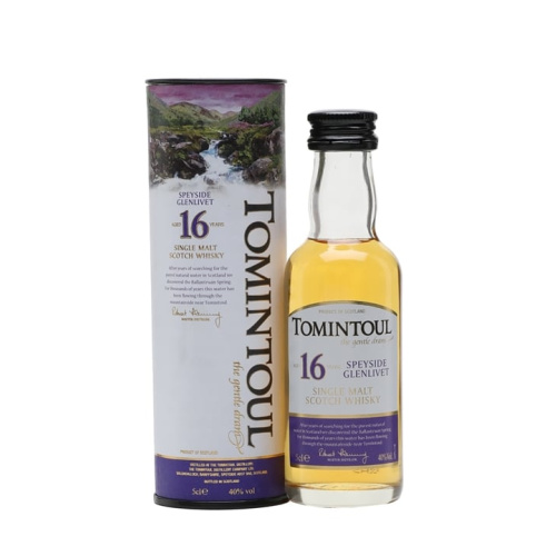 Tomintoul 16 Year Old Miniature Speyside Single Malt Scotch Whisky