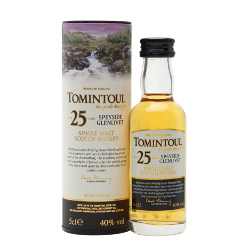 Distillery 25 Year Old – Tomintoul 25 Year Old Miniature Speyside Single Malt Scotch Whisky (Speyside) | N/A% ABV, 700ml – Buy Now