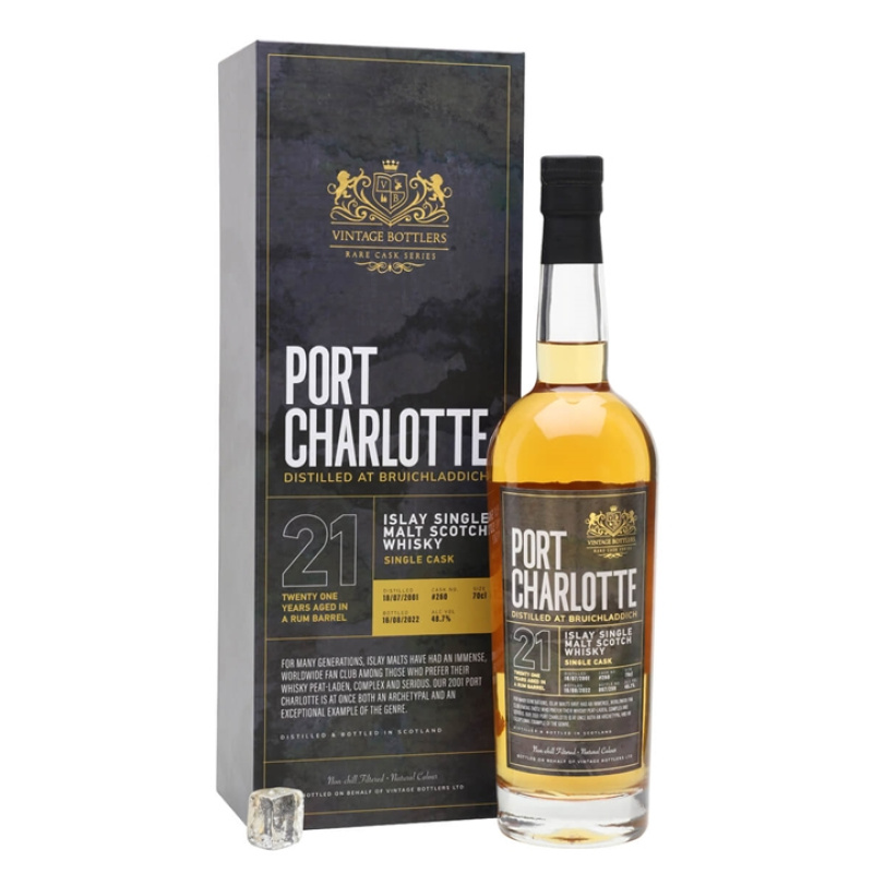 Distillery 21 Year Old – Port Charlotte 2001 / 21 Year Old / Rum Cask / Vintage Bottlers Islay Whisky (Islay) | N/A% ABV, 700ml – Buy Now