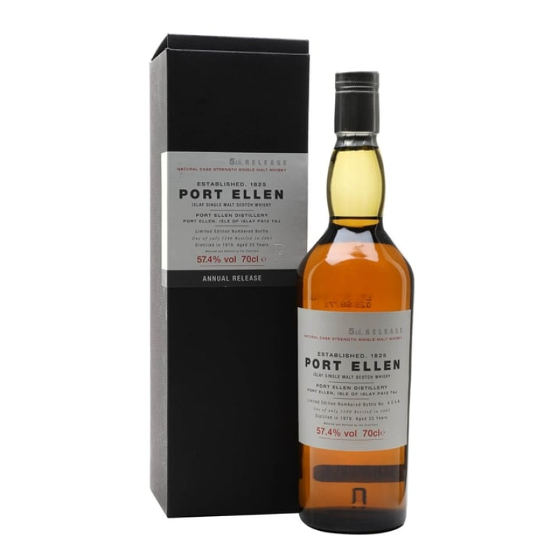 Distillery 25 Year Old – Port Ellen 1979 / 25 Year Old / 5th Release (2005) Islay Whisky (Islay) | N/A% ABV, 700ml – Buy Now