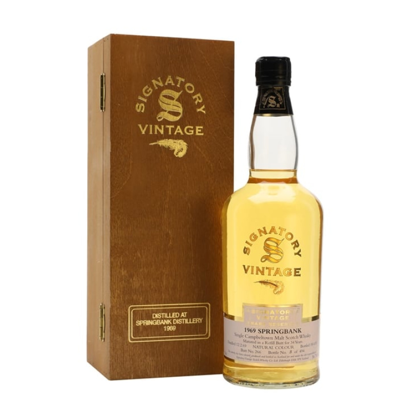Distillery 34 Year Old – Springbank 1969 / 34 Year Old / Cask #266 / Signatory Campbeltown Whisky (Campbeltown) | N/A% ABV, 700ml – Buy Now