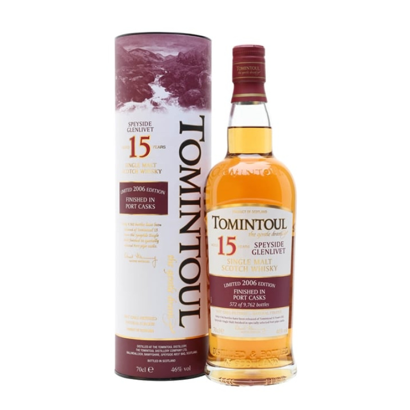Tomintoul 2006 / 15 Year Old / Portwood Finish Speyside Single Malt Scotch Whisky