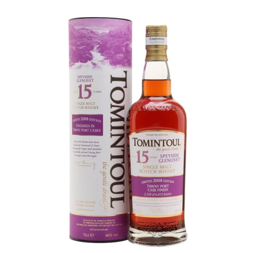 Distillery 15 Year Old – Tomintoul 2008 / 15 Year Old / Tawny Port Pipe Finish Speyside Whisky (Speyside) | N/A% ABV, 700ml – Buy Now
