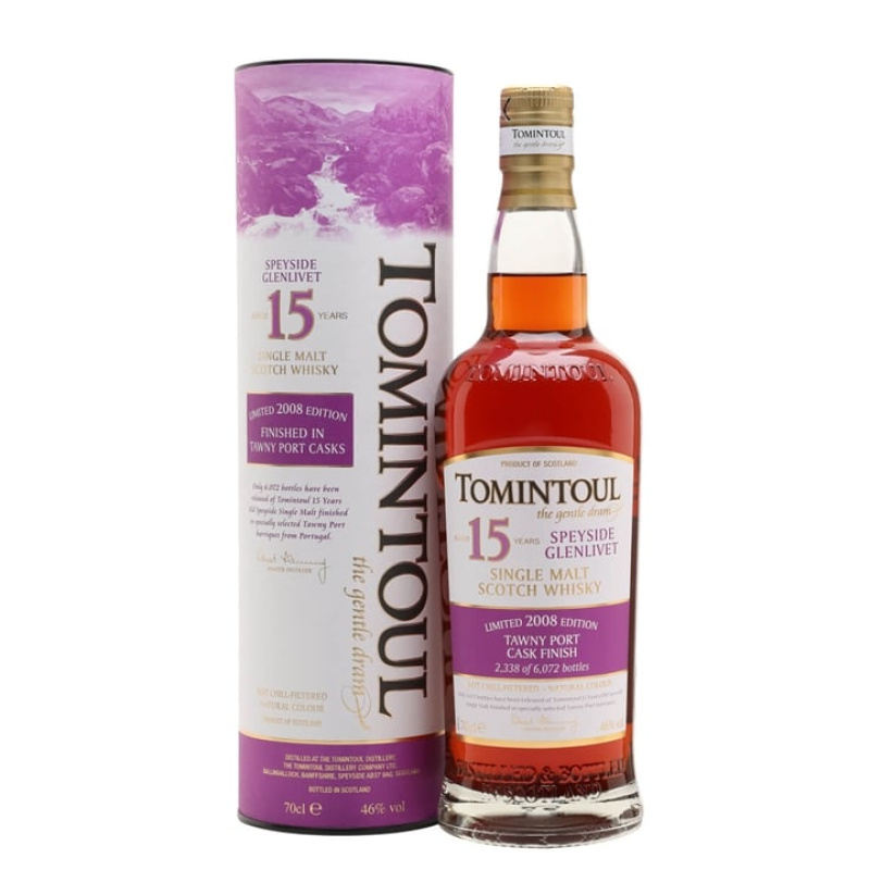 Distillery 15 Year Old – Tomintoul 2008 / 15 Year Old / Tawny Port Pipe Finish Speyside Whisky (Speyside) | N/A% ABV, 700ml – Buy Now